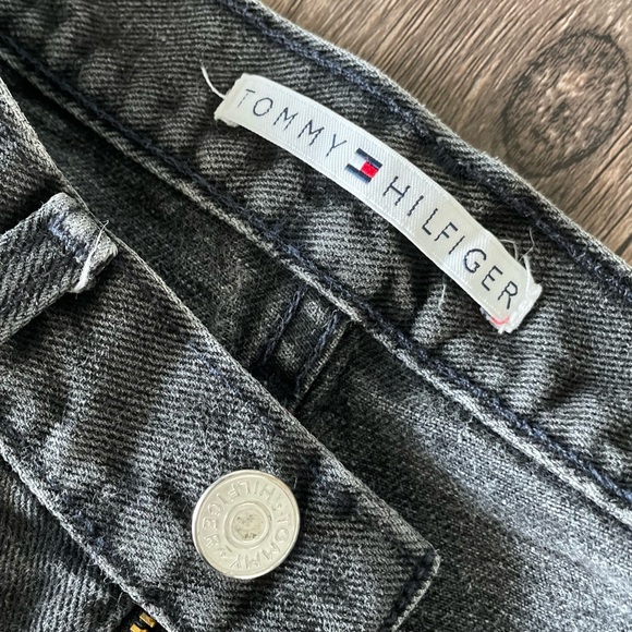 Vintage Tommy Hilfiger High Waist Faded Black Mom Jeans Size 25 Denim Retro - Picture 8 of 13